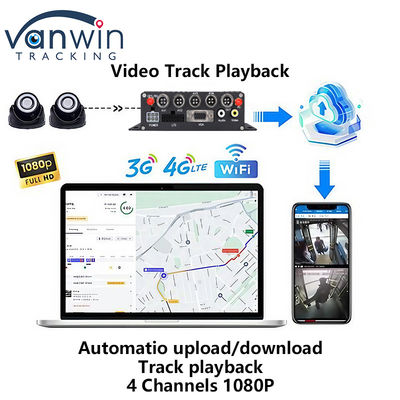 4G GPS Dual SD Card DVR móvel 1080P 4CH CCTV Camera Recorder Segurança DVR de rastreamento móvel