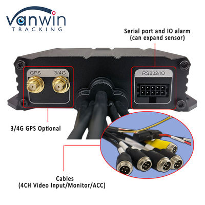H.264 4CH HD 1080P DVR móvel 4G GPS WIFI SD Card MINI MDVR para monitoramento de vídeo de carro