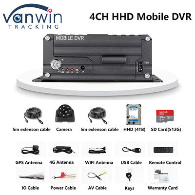 4CH 5G CMSV6 Sistema DVR móvel AI com GPS ADAS BSD DMS H.265 MDVR para monitor de CCTV de carro