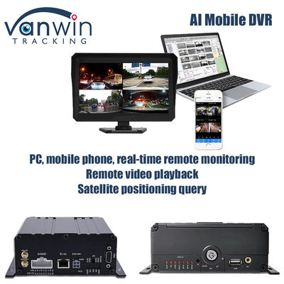 4CH 1080P AI Função DVR móvel ADAS DMS Kit DVR 4G GPS SD HDD MDVR Sistemas Veículo