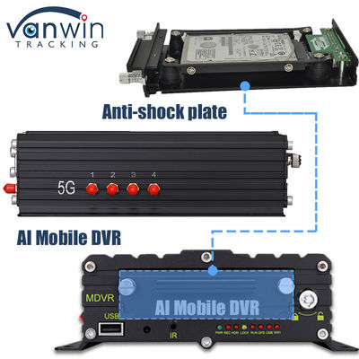 8CH AI ADAS DMS BSD DVR móvel HDD MDVR 2TB Plataforma de rastreamento de suporte de veículos DVR de veículos