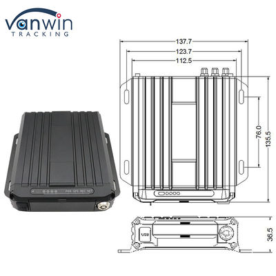 OEM ODM Real Time 4CH GPS DVR móvel com 4G 1080P WiFi Dual SD Card MDVR para ônibus