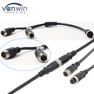 Cable de adaptador de aviação 6 pin feminina para dupla 4P masculina para sistema de segurança do veículo