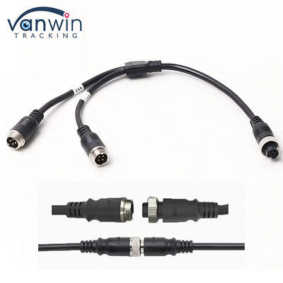 Cable de adaptador de aviação 6 pin feminina para dupla 4P masculina para sistema de segurança do veículo