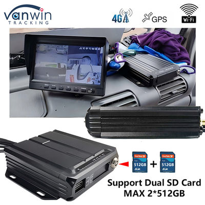 4CH Dual SD Card Mobile DVR Mini Size Car Black Box no Veículo CCTV 4G GPS MDVR