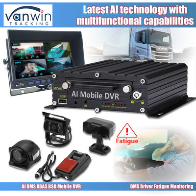 8CH 1080p 4G AI DVR móvel com ADAS DMS BSD sistema de câmera GPS DVR móvel para caminhão