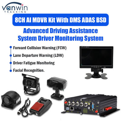 8CH 1080p 4G AI DVR móvel com ADAS DMS BSD sistema de câmera GPS DVR móvel para caminhão
