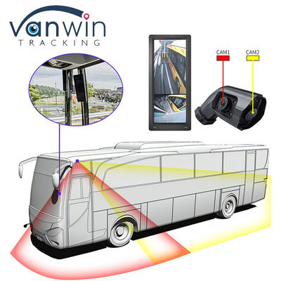 Hd à prova d'água 12,3 polegadas caminhão ônibus E-mirror vista lateral ponto cego sistema de câmera de lentes duplas vista lateral vista traseira monitor de carro