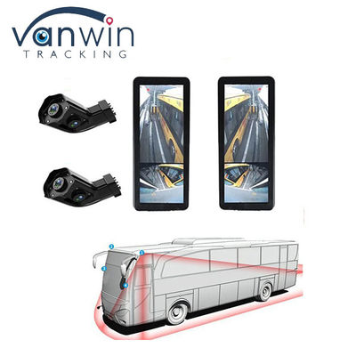 AHD 1080P DVR à prova d'água 12,3 polegadas Frente traseira área cega Monitor de carro com retrovisão lateral câmera de visão