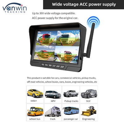 Kit de câmera solar de monitoramento de carro sem fio de 7 polegadas com câmera sem fio de segurança de CCTV IP68