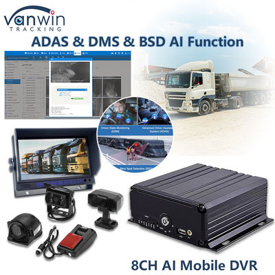 8CH AI DVR móvel com função ADAS DMS BSD MDVR solução avançada de segurança do veículo