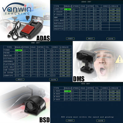 8CH AI DVR móvel com função ADAS DMS BSD MDVR solução avançada de segurança do veículo
