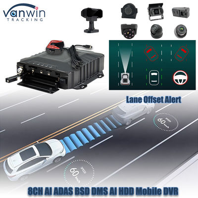 8CH 1080P Ai HDD Mobile DVR Monitorização e rastreamento em tempo real 4G Ai Adas DMS MDVR Sistema de CCTV