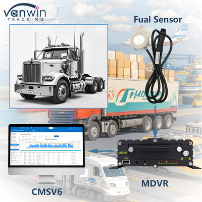 8CH DVR móvel para o sistema de monitoramento de combustível do carro e gerenciamento de frota GPS para motoristas de caminhão