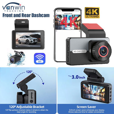 2K 1080P Dual Dash Cam WiFi APP Controle Visão noturna Monitor de estacionamento G-Sensor para carro