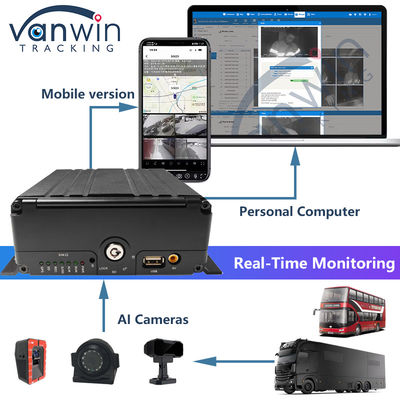 8CH AI DVR móvel com ADAS DMS BSD 4G e GPS caixa preta do veículo para segurança do veículo