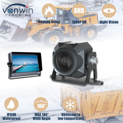 1080P IP69 impermeável 2MP Veículo aquecimento anti névoa Câmera de carro com ângulo de visão de 180 graus e função impermeável