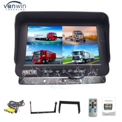 4 canais de monitor de carro de IA impermeável IPX69 à prova de explosão 10 "AHD Display para veículos mecânicos