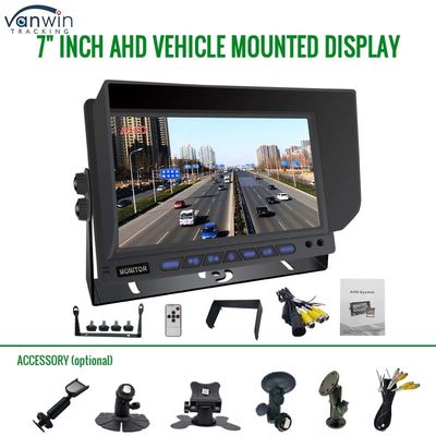 AHD Monitor 4 Canal 7 polegadas Full HD1080P MDVR Split Display Monitor de carro para veículo