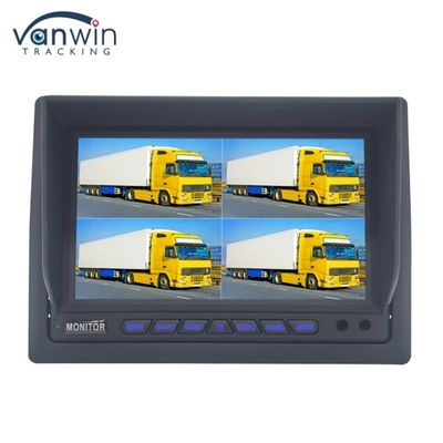Sistema de monitorização de exibição de veículos de 7 polegadas AHD Quad-Channel Split Car Monitor