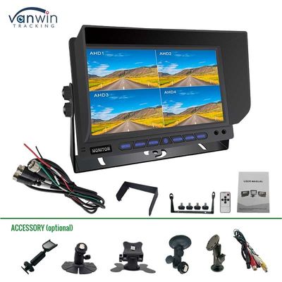 AHD/CVBS Multiple Video Mixed Input 4 Channel 7 Inch Split Display Car Monitor para veículo