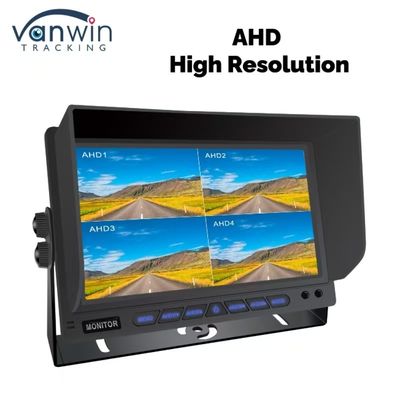 Sistema de monitorização de exibição de veículos de 7 polegadas AHD Quad-Channel Split Car Monitor