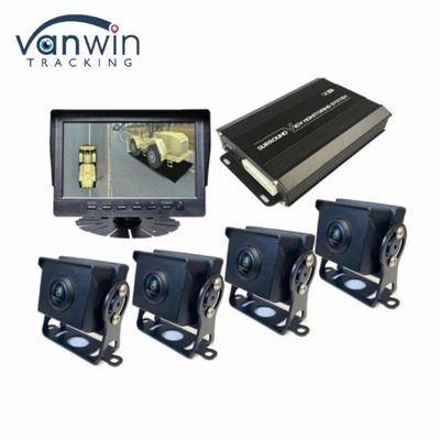 360 graus AHD DVR 7 / 9 / 10,1 polegadas Sistema de gravação de câmera de carro para caminhões ônibus