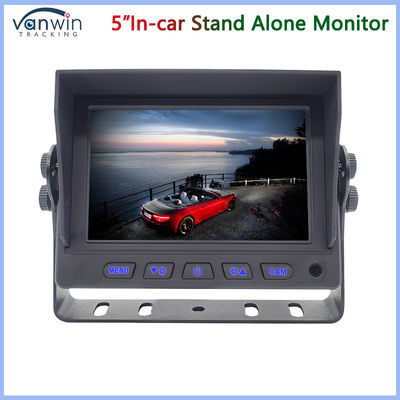 Mini 5 Inches Car TFT Monitor 2 Ways AHD 1080P 720P CVBS Entrada de vídeo mista com suporte em forma de U