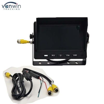 5 polegadas de tela LCD TFT Monitor de carro Conector de metal + 4PIN CCD Color Rear View Reverse Camera 12-24v Para Caravana Van Rv