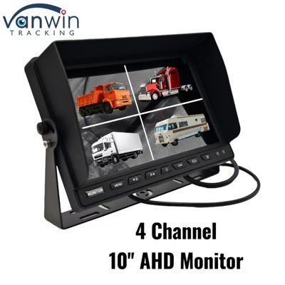Negro de alta definição 4 canais monitor de carro 7 "9" 10 " Tamanho opcional para uma variedade de veículos Sistema PAL / NTSC