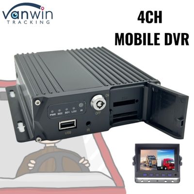 Cartão SD de 4 canais DVR móvel duplo cartão duplo em estado de espera para monitorização de veículos