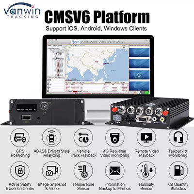 5G GPS Vehicle Tracker 4 Channel SD Card MDVR para táxi de ônibus Suporte de van Serviço OEM