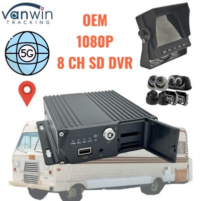 Cartão SD de 8 canais MDVR 5G GPS Vehicle Tracker 1080P Recorder de vídeo para caminhão ônibus Suporte de van Serviço OEM