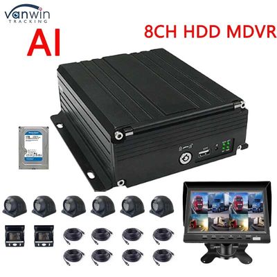 8CH AI ADAS DMS DVR móvel 4G GPS1080P HD Suporte OEM HDD SSD MDVR Truck Bus Veículo gravador de vídeo