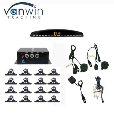 Auto Parktronic Sensor de estacionamento LED com 16 sensores Reverso de reserva Monitor de estacionamento de carro Detector de sistema de luz de fundo