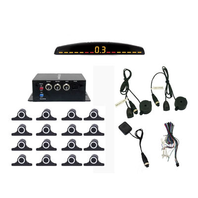 Auto Parktronic Sensor de estacionamento LED com 16 sensores Reverso de reserva Monitor de estacionamento de carro Detector de sistema de luz de fundo