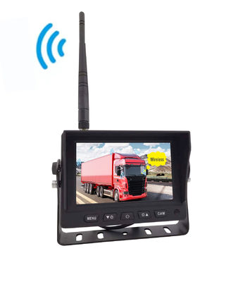 DVR digital HD sem fio de 5 polegadas com ecrã Quad-Split para monitoramento de segurança de reversão de caminhões