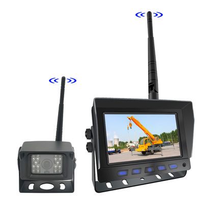 DVR digital HD sem fio de 5 polegadas com ecrã Quad-Split para monitoramento de segurança de reversão de caminhões