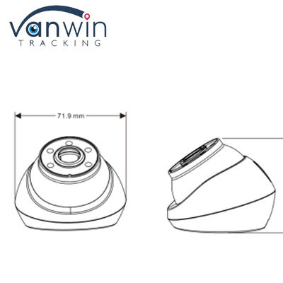 2MP 3MP IPC AHD IP69K Impermeável Anal de visão larga Cúpula de veículo Câmera para autocarros