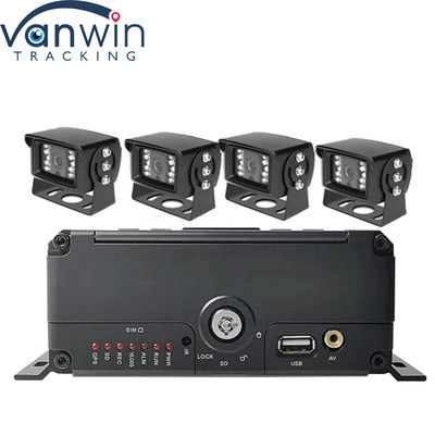 Sistema de vigilância móvel em veículo 4CH AHD 1080P com armazenamento HDD e ecrã de monitoramento HD