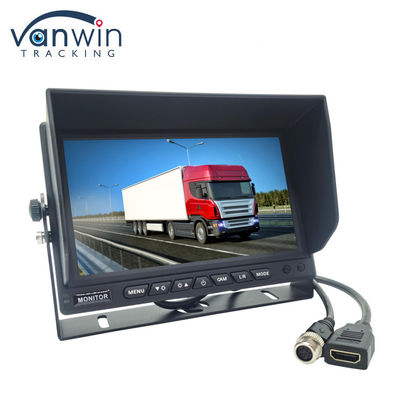 Monitores de TV de carro de 7 polegadas de alta resolução 1024x600 com conector HDMI para MDVR