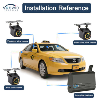 Alta performance 1-4 Camera Dash Cam Video MDVR com AADA BSD DMS WIFI GPS 4G Funcionalidade Car Camera para táxi