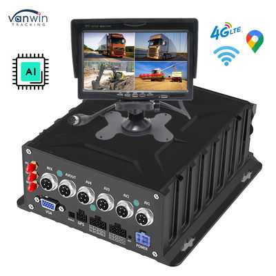 4CH 1080P Monitoramento de veículos Câmera de backup reversa AI MDVR Sistema de rastreador de GPS do veículo