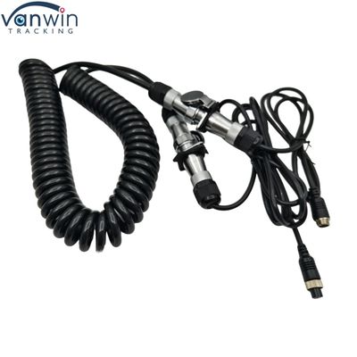 Cable de reboque à prova d'água de 4 pin 12V Câmera eletrônica de fio para caminhão duplo, autocarro, autocarro, trator Câmeras retrovisoras