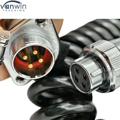 Cable de reboque à prova d'água de 4 pin 12V Câmera eletrônica de fio para caminhão duplo, autocarro, autocarro, trator Câmeras retrovisoras