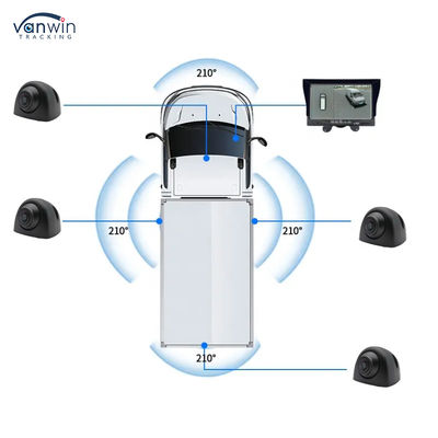 3D HD 1080P 360 Câmera de estacionamento Caminhão Câmera de aviso reversa Câmera de 360 graus Câmera de vista de pássaro do sistema de segurança