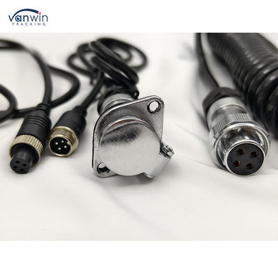 4 pin Female para Plug Custom Spring Wire camara de cabo de reboque à prova d'água para caminhão em empilhadeira