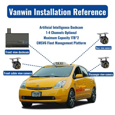 Gravador de câmera Dash inteligente com rastreamento GPS DVR móvel FHD 3G Wifi CMSV6 Câmera de táxi de carro caixa preta de gravação para gerenciamento de frota