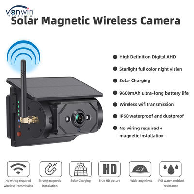 Kit Monitor de Carro com Tela IPS Sem Fio de 7 Polegadas com 4 Câmeras Solares Suporte Visão Noturna IR e Fácil Instalação