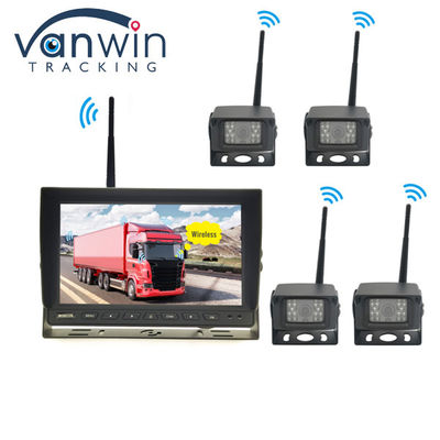 Sistema de câmera de visão noturna AHD sem fio de 4 canais de 10,1 polegadas para máquinas agrícolas